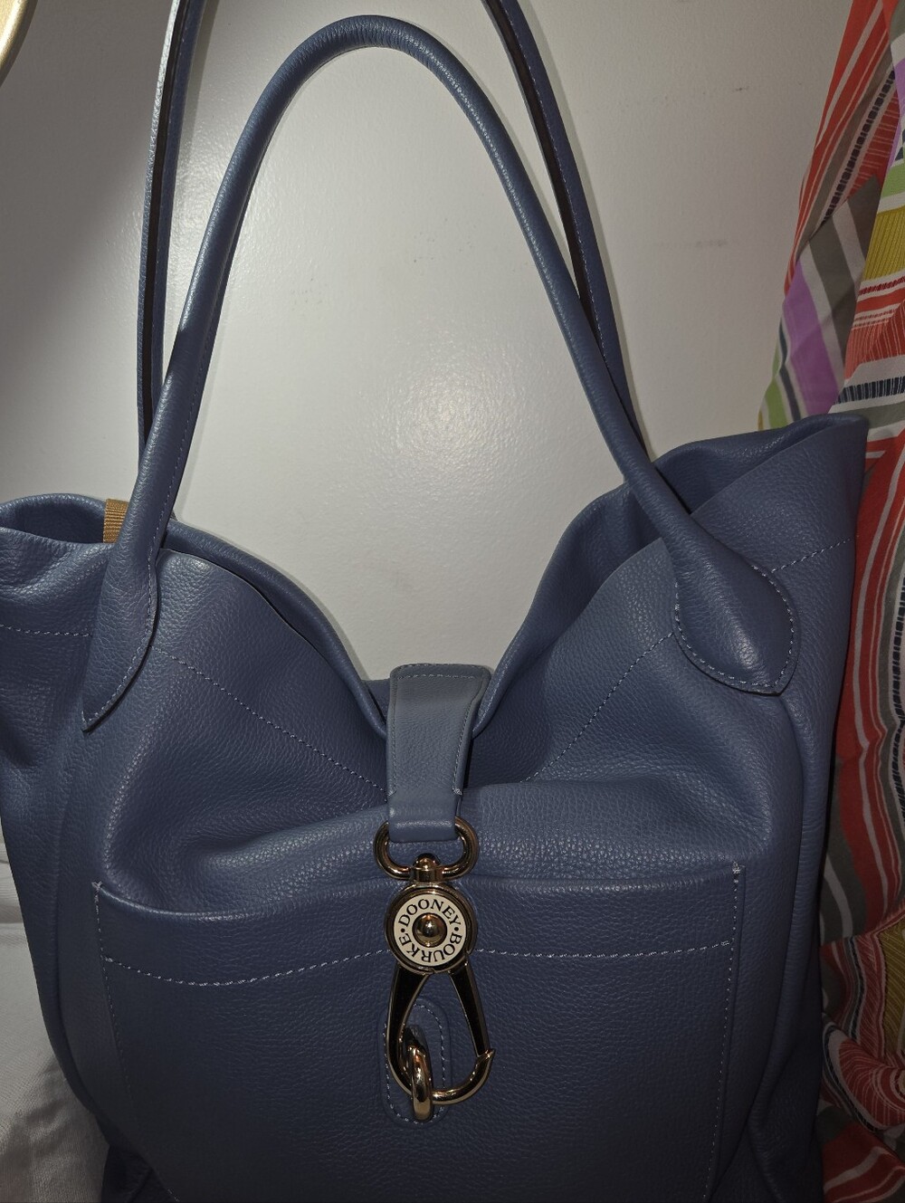 Dooney & Bourke Light Blue Hobo with Gold Hardware